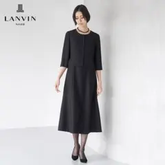 最高峰 東京ソワール ランバンノワールアンサンブル風ワンピース44号夏 