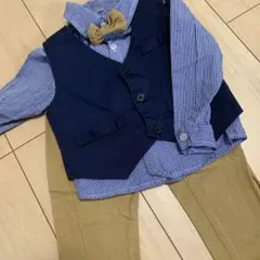 フォーマルスーツ 100cm ネイビー・チェック