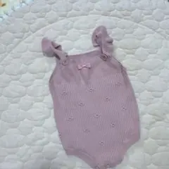 ｍａｍａｒａｋｕ　ニットロンパース　80㌢