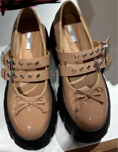 R&E 厚底ダブルストラップシューズ