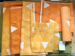 鬼滅の刃 善逸 鱗柄 シーチング生地 はぎれ生地