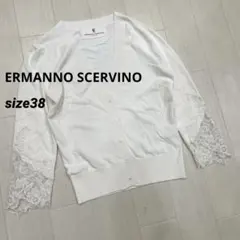 カシミヤ イタリア製 ERMANNO SCERVINO レース刺繍カーディガン - メルカリ