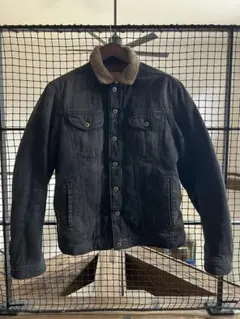 DIESEL（ディーゼル）ボア襟付き黒デニムジャケット