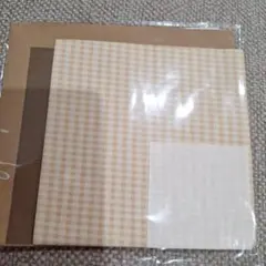 ギンガムチェック柄 コットン生地 ベージュ系