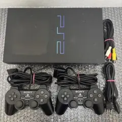 PS2 SCPH-50000 ミッドナイト ブラック コントローラー2個付き