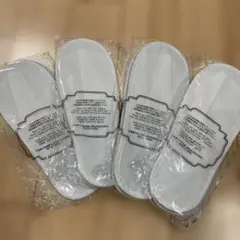 使い捨てスリッパ　4足セット ホテル　アメニティ　スリッパ 白