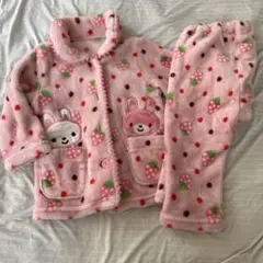 うさぎ柄フリースパジャマセット 100cm