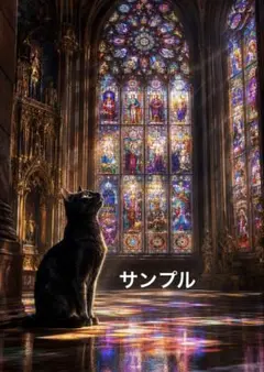一作限り】蒼きステンドグラスと黒猫 A191 - メルカリ