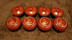 輪島塗　漆器　金蒔絵　蒔絵　蓋椀　蔵出し　２種　８客