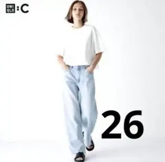 UNIQLO:C ワイドストレートジーンズ 26