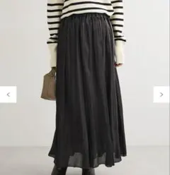 greenparks サテンプリーツスカート　フレアスカート