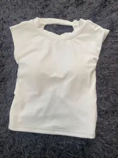 CHERIE ホワイト ノースリーブ カップ付き