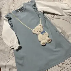 メゾピアノ♡水色 フリル付き ワンピース ♡１２０