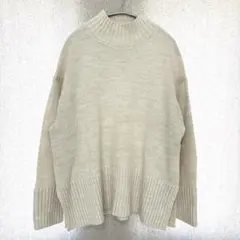 美品✦OPAQUE.CLIP ハイネックニットセーター S アイボリー ゆったり