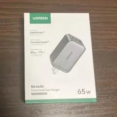 UGREEN 65W USB-C充電器 PD充電器 3ポート
