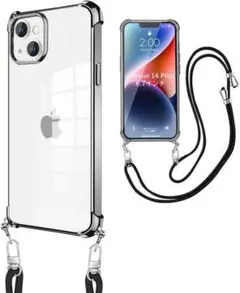 weiaoluo iphone 14 plus ケース クリア ショルダー