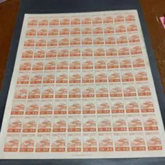 銭単位切手 (状態良し) 第3次昭和 10銭 富士山と桜 100面シート②