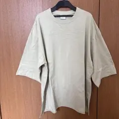 SANDINISTA ミニ裏毛スリット入りTシャツ Mサイズ ライトグリーン