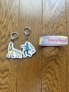 Saucy Dog キーホルダー 缶バッジ ラバーバンド セット - メルカリ