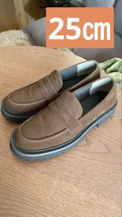 【SESTO】軽量厚底コインローファー　25㎝　ブラウン