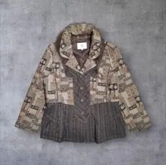 90's vintage ジャケット パッチワーク フォックスファー 総柄 M