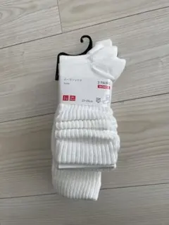 新品未使用　3足セット　ルーズソックス　ホワイトリブソックス 23-25cm