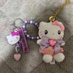ユニバ USJ ハローキティ ぬいぐるみキーホルダー セット