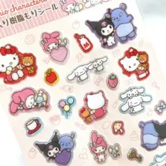 サンリオ ラメ入り樹脂もりシール マイメロ クロミ キティ