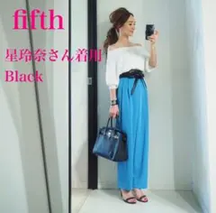 fifth×akko 2wayニット　星玲奈さん愛用　黒　オフショルダーのサムネイル