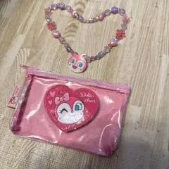 ドキンちゃんのドキドキおしゃれショップ　ビーズネックレス クリアポーチ