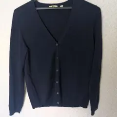 UNIQLO ネイビー Vネックカーディガン 長袖 Lサイズのサムネイル