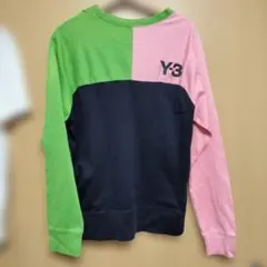 Y-3ラグラン切り替え長袖スエットシャツブロックデザインギャルソンワイズヨウジのサムネイル
