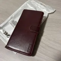 ダークブラウン 手帳型 iPhoneケース　14