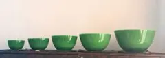 佐々木クリスタル製カラーボウル5個組 ガラス製　中古品
