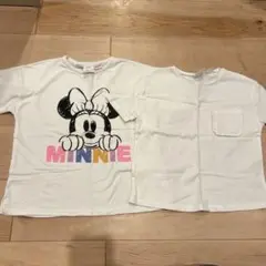 ミニーマウス 白T Tシャツ 2枚セット