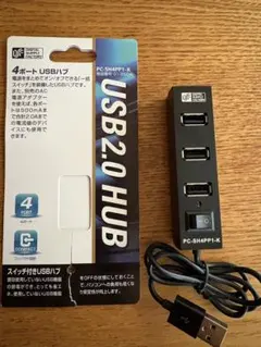 USB 2.0 ハブ 4ポート PC-SH4PP1-K