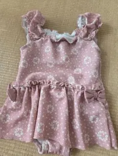 花柄ピンク水着 90