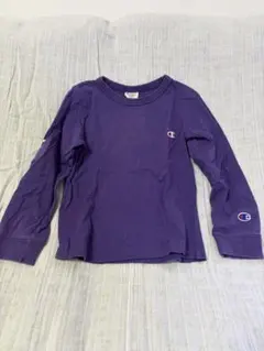 Champion 紫 長袖カットソー　ロンT 120