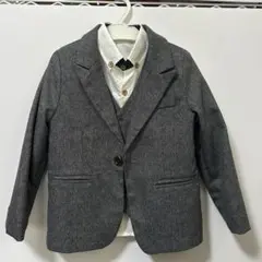 グレー フォーマルスーツ 4点セット110cm