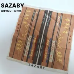 [未使用/シール付き]SAZABYウォッシュタオル/タオルハンカチ/ハンドタオルのサムネイル