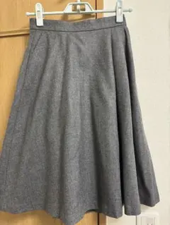 natural beauty basic グレー フレアスカート XSサイズ