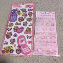 ハローキティ 平成はっぴーフォン タイルシール 2点セット