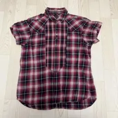 NICOLE CLUB FOR MEN 半袖シャツ 赤黒チェック