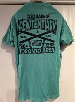 DSQUARED2 メンズバックプリントTシャツ サイズS 色ターコイズグリーン
