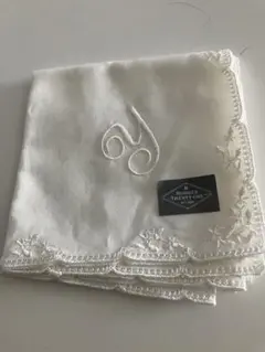 イニシャル　y. 刺繍入りNUMBER TWENTY-ONE ハンカチ