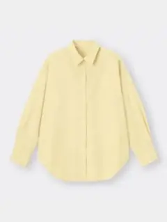 【新品】[GU] イエロー オーバーサイズ 長袖シャツ