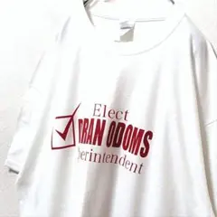 ギルダン イレクトデュランオドムス ロゴ Tシャツ ホワイト 白 XL 古着