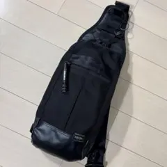 【美品】 ポーター ヒート スリング ショルダー ボディバッグ ブラック