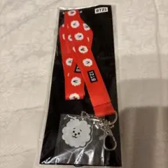 BT21 ネックストラップRJキーホルダー付き
