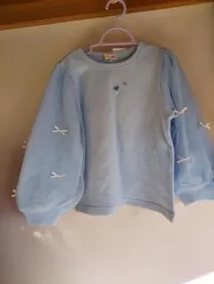 ケーピー　トレーナー　110 水色　リボン　チュール